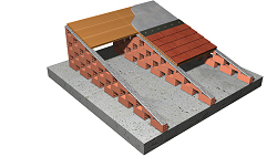 Tablero cerámico y tabiques aligerados sobre losa de concreto (no incluido en este precio)