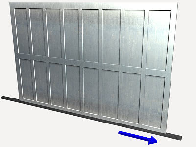 Precio en Perú de Ud de Puerta corrediza para garaje, de acero